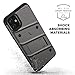 Zizo Bolt Cover - Case for iPhone 11 with Military Grade + Glass Screen Protector & Kickstand and Holster (Metal Gray/Black)
