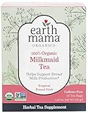 Organic Milkmaid Tea by Earth Mama | Supports Healthy Breastmilk Production and Lactation, Herbal Breastfeeding Tea Supplement, 16 Count