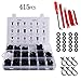 Car Auto Push Pin Rivet Trim Clip Panel Body Interior Assortment Set with Free Fastener Remover (415pcs)