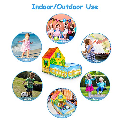 SkyNature Kids Play Tent,Indoor/Outdoor Garden Playhouse with Pop Up Ball Pit for Baby,Toddlers,Boys and Girls,Easy to Set Up Toy Games Tents - Thumbnail 4