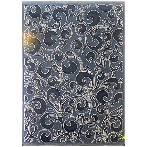 Kwan Crafts Leaves Plastic Embossing Folders for Card Making Scrapbooking and Other Paper Crafts, 12.5x17.7cm
