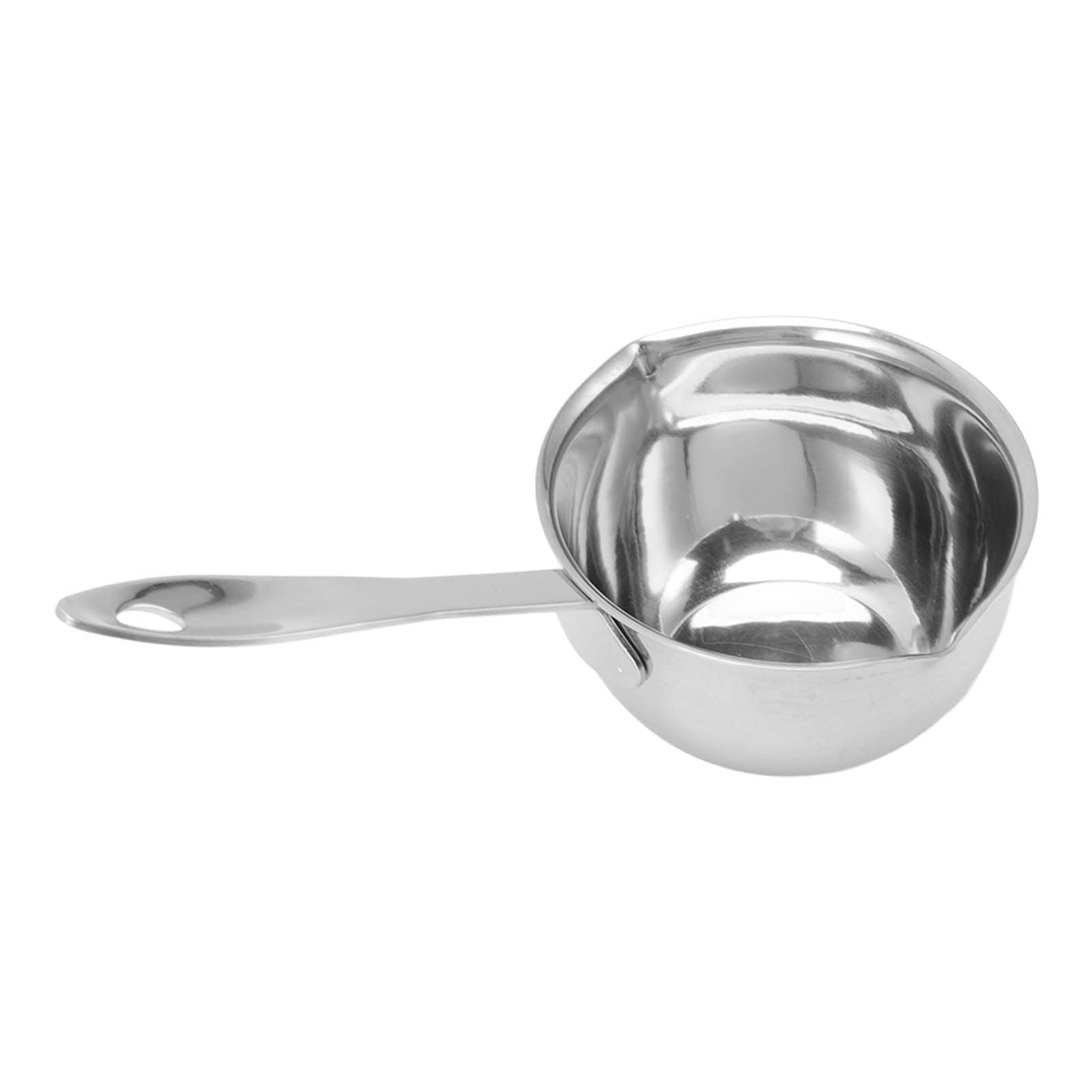 Butter Warmer Pot, Flat Induction Bottom Stainless Steel Tiny Pot, for Milk Oil Warming Butter Melting(300ML)