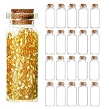 20PCS 20ml Cork Stoppers Small Glass Bottles, DIY
