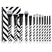 DUcare Makeup Brush Set (Black and White)
