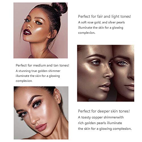 Liquid Highlighter, SUNSENT 3D Glow Liquid Highlighter,Smooth Shimmer Brighten Glow Liquid Illuminator Makeup for Face& Body 30ML