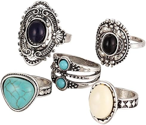 LuminosityLux Women Bohemian Vintage Rings Above Knuckle Rings Set (83)