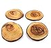 Olive Wood Coasters 100% Natural & Organic - Set of 4 - Handmade - with a Box