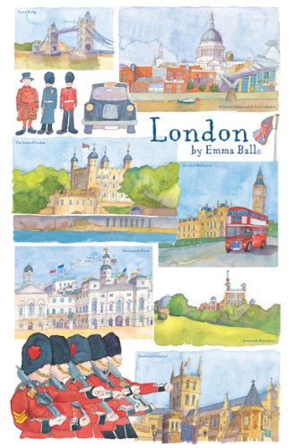 Emma Ball London Montage Tea Towel