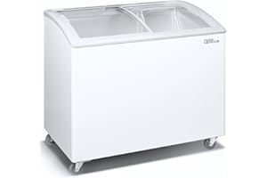 PREMIUMLEVELLA Premium Levella 5.9 cu ft Chest Freezer with Curved Glass Top in White