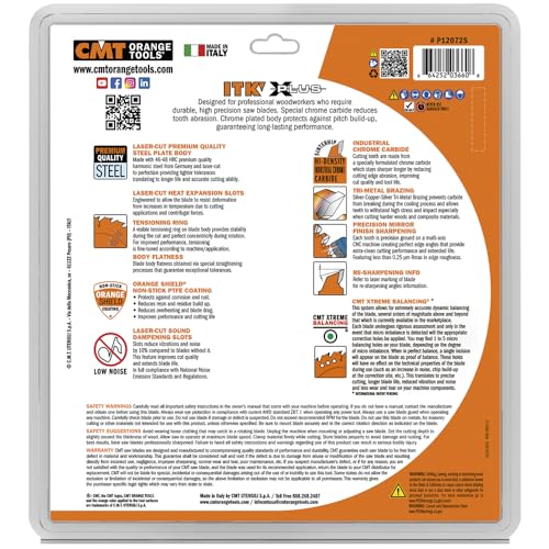 CMT Orange Tools P12072S - ITK Plus Finish Sliding Compound Blade HW photo 9