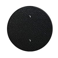 3-D Effect Printed Maxi Metal Black Leather Pattern Light Switch/Outlet Cover L0015 (5 inch round blank)