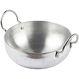 TMT Aluminium Induction Base Kadai I Aluminium Kadai | Frying Pan I Size-12,Color-Silver,Material-Aluminium
