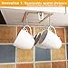 XIGOO Coffee Mug Holder Under Cabinet - 6 Hook Coffee Cup Mug Holder for Kitchen, Adjustable Fit for 0.3-1.5 Inch Thickness Shelf