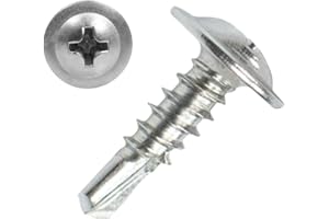 KUPROWIN #8 x 1/2" Sheet Metal Screws，410 Stainless Steel Modified Truss Head Fast Self Tapping Screws, Phillips Drive Self Drilling Screws for Metal Plastic & Wood (250 Pack)