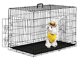 BestPet 42" Wire Metal Folding Pet Dog Cage Crate Kennel W/2-doors w/ABS Plastic Removable Tray