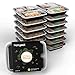 homgeek 15-Pack Meal Prep Containers 3 Compartment BPA-Free Food Storage Stackable Reusable Microwave Dishwasher & Freezer Safe Bento Lunch Boxes with Airtight Leads for Portion Control