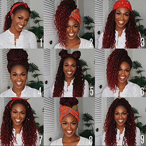 Goddess Locs Crochet Hair Wavy Faux Locs Crochet Braids Hair Deep