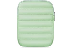 Clezolraa 6-7 Inch Puffy Sleeve Case for 7" Kindle Paperwhite 12th Gen/Kindle Colorsoft 2024, 6.8" Kindle Paperwhite 11th Gen, 6" Kindle 11th Gen 2024/2022, Oasis, Protective Pouch Bag, Agave Green