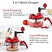 Geedel Hand Food Chopper, Vegetable Quick Chopper Manual Food Processor, Easy To Clean Food Dicer Mincer Mixer Blender, Rotary Onion Chopper for Garlic, Salad, Salsa, Nuts, Meat, Fruit, Ice, etc