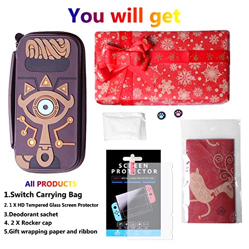 Carrying Case For Nintendo Switch Switch Zelda Carrying Case Sheikah Slate Silicone Embossed Case With Screen Protector And 2 Thumb Grip For Nintendo Switch Joy Con Cable And More Accessories Pricepulse