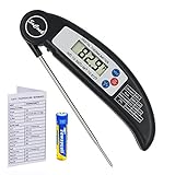 SoCook Digital Instant-Read Wireless Thermometer Food Meat Candy Thermometer for Cooking BBQ Grilling with AAA Battery and Meat Temperature Guide Table