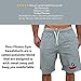 Men's Fleece Jogging and Bodybuilding Gym Workout Sweat Shorts Grey