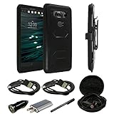 LG V20 Case, Mstechcorp, Heavy Duty Protection Dual Layer Full-body Rugged Combo Locking Belt Swivel Clip Holster Cover with Kickstand Shock Reduction Case for LG V20 - With Accessories (Black)