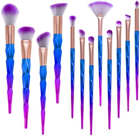 Start 12Pcs Multicolor Brush Set for Eyes and Cheeks Powder Foundation Makeup Cosmetic Brush