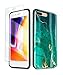GVIEWIN Marble iPhone 8 Plus Case/iPhone 7 Plus Case, Ultra Slim Thin Glossy Soft TPU Rubber Gel Silicone Phone Case Cover Compatible iPhone 7 Plus/8 Plus (5.5 inch) (Green/Gold)