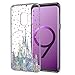 Unov Case Compatible with Galaxy S9 Case Clear with Design Soft TPU Shock Absorption Slim Embossed Pattern Protective Back Cover (Watercolor Castle)