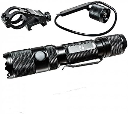 PowerTac E5 980 Lumen LED Flashlight Weapon Kit includes LegionArms off-set Quick release mount and Remote pressure switch
