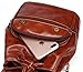 Kenox Small Pu Crazy Horse Leather Girls School Backpacks Ladies Shoulder Bags (Brown-2)