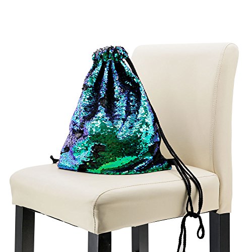 1 Drawstring+Reversible+Backpack+Glittering+Outdoors