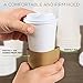 Premium Quality 16 Oz. Disposable White Hot Paper Coffee Cups By PrepStor – 50 Pack Set Complete With Travel Protective Sleeves & Lids – Perfect For Take Away, Office Use, Bars & Coffee Shops