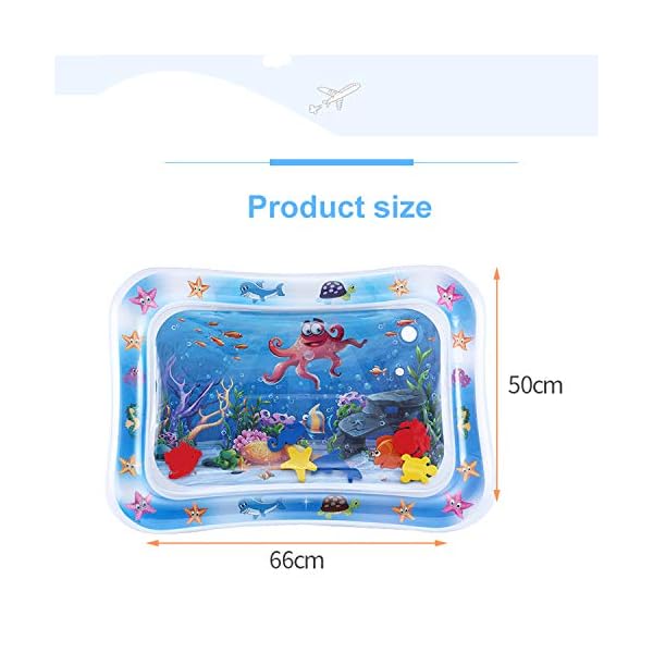 Jestilo Inflatable Tummy Time Water Mat Baby – Infant and Toddler Baby Play Mat Sensory Toys for Baby Early Development…