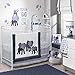 Lambs & Ivy 3-Piece Crib Bedding Set, Blue/White