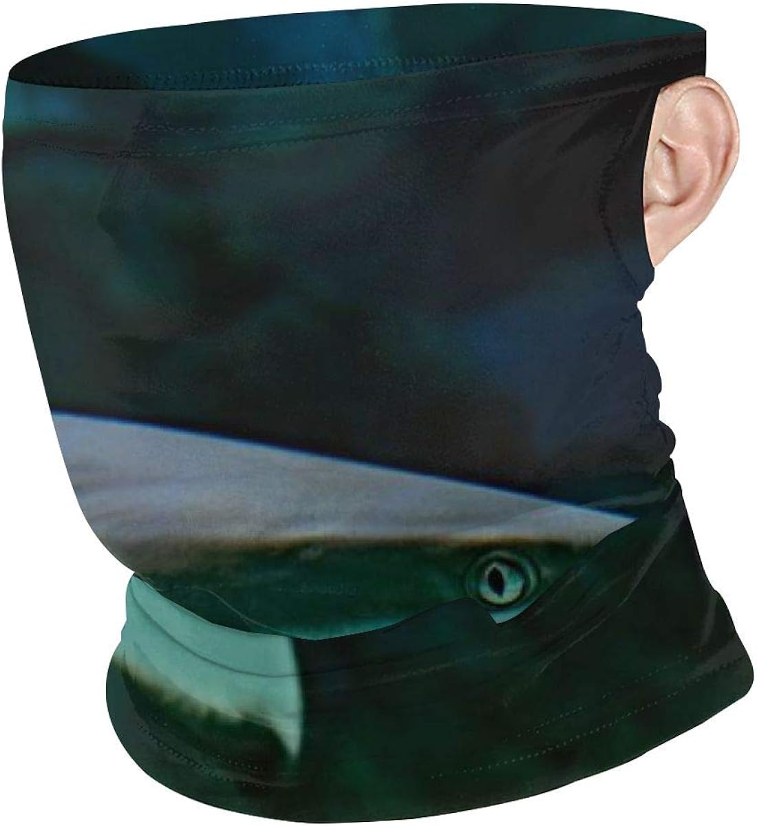 Shark Attacks Dark Water Face Bandanas Windproof Headbands Scarf Headwrap For Dust,Outdoors,Sports Festivals