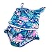 Girls Two Piece Bikini Swimsuit Floral Ruffle Swimwear Flounce Bathing Suit Set