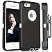 iPhone 6S Plus Case,Fogeek PC TPU Combo Protective Case Heavy Duty Protective for iPhone 6 Plus & iPhone 6S Plus 5.5 inch w/ 360 Degree Rotary Belt Clip & Kickstand(Black/White)