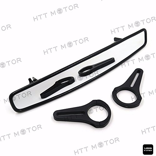 HTTMT UTV-003-1.75 Inches UTV Wide Rear View Mirror Compatible with ROUND ROLL BAR Polaris RZR XP 4 Arctic Cat