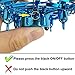 Flying Toys Drones for Kids Mini Drones Hand Controlled Flying Ball Drone Toys with 2 Speed and LED Light for Kids, Boys and Girls Toys (Blue)
