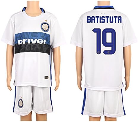 White #19 Batistuta Away Kids Youth Soccer Jersey (2015/16)