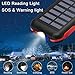 Power Bank 25000mAh Huge Capacity Solar Portable Charger Water-Resistant 3 Output Ports Battery Pack LED Flashlight SOS Warning Lamp For Outdoor Activities, Smartphone,Tablet and More