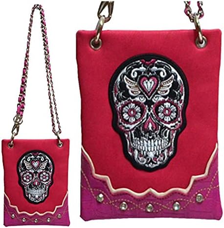 WESTERN WEAR WOMEN'S HOT PINK MINI MESSENGER BAG FOR CELLPHONE OR SMALL TABLETS