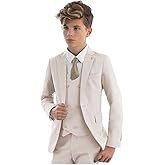 3 PC Boys Formal Suit Slim Fit Blazer Vest Pants Set Boys Tuxedos Suit for Wedding Ring Bearer Outfit
