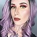 K'ryssma Short Bob Lace Front Wig Ombre Purple Synthetic Wig for Women Dark Roots to Ash Purple Wavy wig Heat Resistant