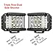 Side Shooter LED Lights, DJI 4X4 2Pcs 4 Inch 96W Triple Row CREE LED Pods Off Road Spot Flood Combo Beam Dual Side Cubes Work Light Driving Fog Lights for Trucks Jeep ATV SUV Boat
