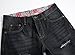 NITAGUT Men's Ripped Slim Fit Tapered Leg Jeans Smoke Black-US 34