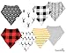 Baby Bandana Drool Bibs, for Drooling and Teething Unisex 8 Pack Set for Boys and Girls, Organic Cotton, Soft and Absorbent, Hypoallergenic by TheAZBaby.