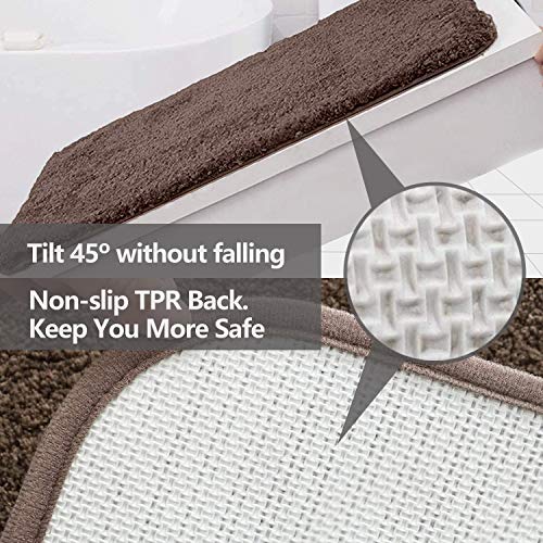 Bathroom Rug Non Slip, Luxury Soft Plush Plush Bathroom Rug, Machine Washable Thick Shaggy Bath Rug for Home & Bathroom, Bathtub, Shower, Washroom, TPR Rubber Backing (32\